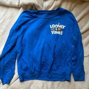 Blue Looney Tunes Crewneck Sweatshirt